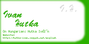 ivan hutka business card